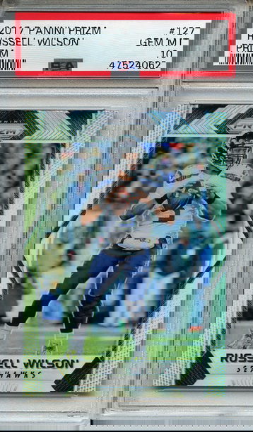 Russell Wilson 2017 Panini Prizm #127 Silver Prizm PSA 10 Gem Mint! 4062