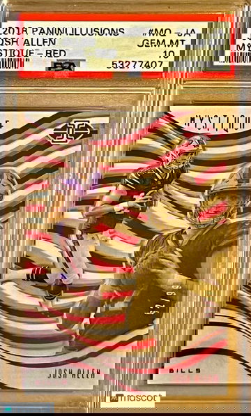 /99 PSA 10 RC Josh Allen 2018 Illusions Red Holo Rookie Acetate Mystique POP 7