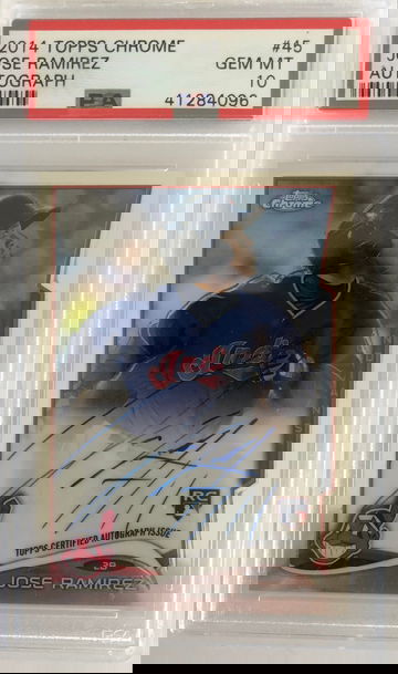 2014 Topps Chrome Jose Ramirez Auto 45 PSA 10 Autograph