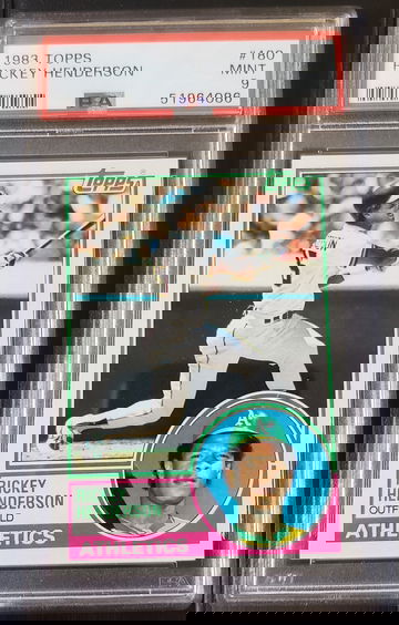 1983 TOPPS  #180 RICKEY HENDERSON PSA 9 MINT