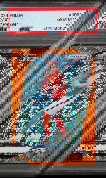 2024 Panini Prizm Disco Prizm Bo Nix #309 PSA 10