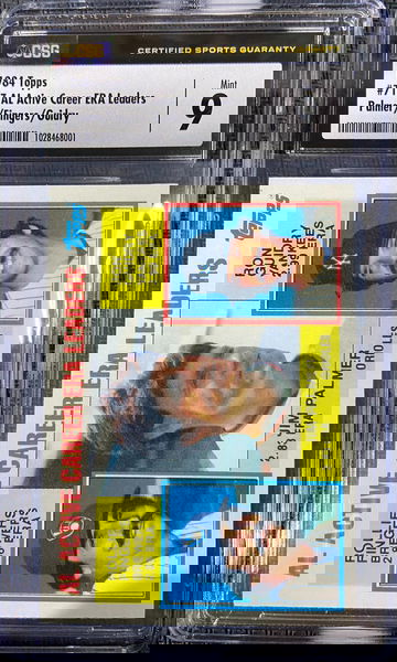 1984 Topps AL Active Leaders in ERA Ron Guidry, Jim Palmer, Rollie Fingers CSG 9 MINT Low POP