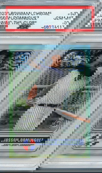 Jasson Dominguez 2020 Bowman Chrome Spanning The Globe PSA 10 417