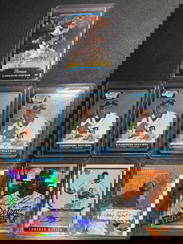 7 card lot Cameron Maybin Prospect Rookie Autos Bowman chrome RCA 