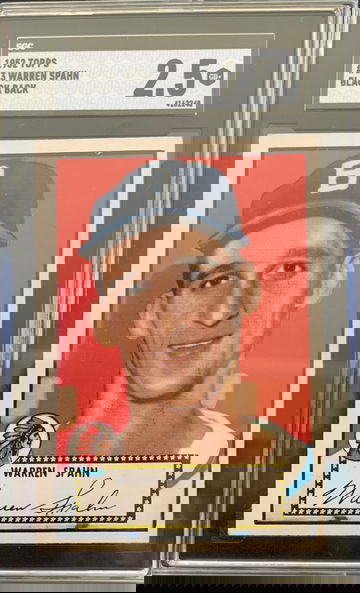 1952 Topps Black Back #33 Warren Spahn SGC 2.5 GD+