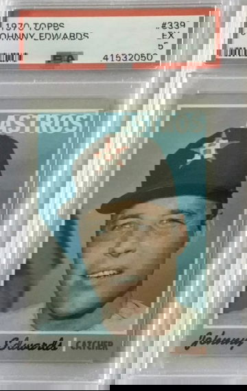 1970 Topps #339 Johnny Edwards PSA 5 EX Houston Astros