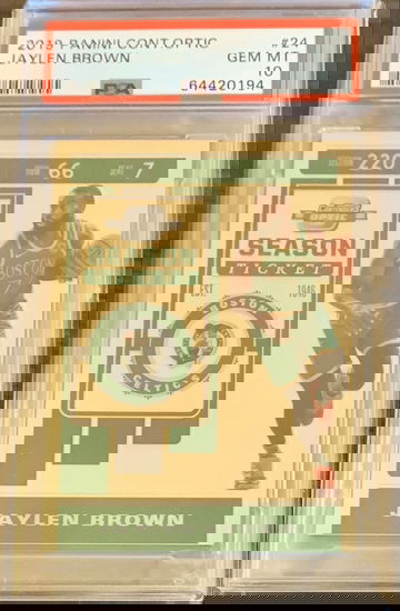 2019-20 Panini Contenders Optic - Jaylen Brown #24 Season Ticket - Graded PSA 10