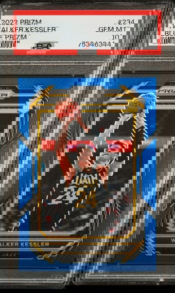 2022 Panini Prizm Blue Prizm Walker Kessler #234 RC /199 PSA 10