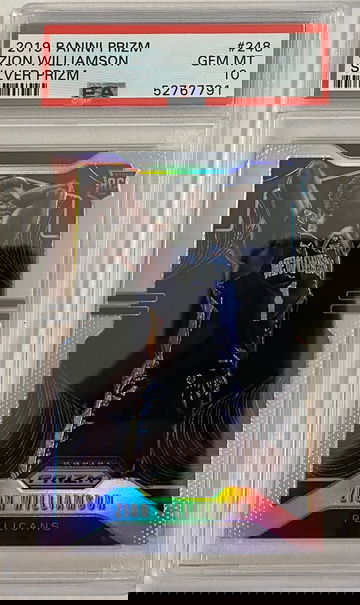 2019 Zion Williamson silver prizm gem mt 10 #248 rc