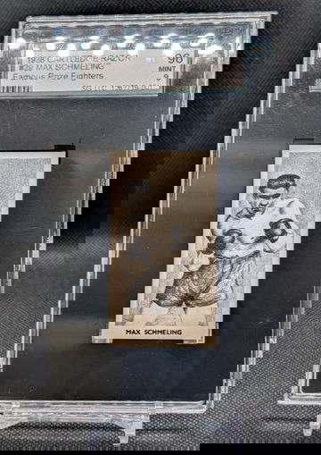  MAX SCHMELING 1938 Cartledge Razor #29 Famous Prize Fighters SGC 96 MINT 9