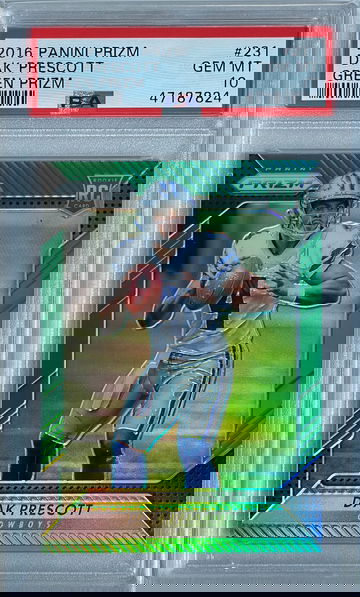 2016 Panini Prizm Dak Prescott Green PSA 10