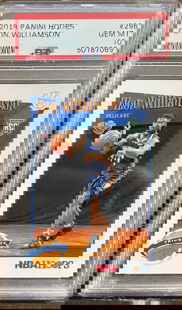 2019 Panini Hoops #296 Zion Williamson PSA 10