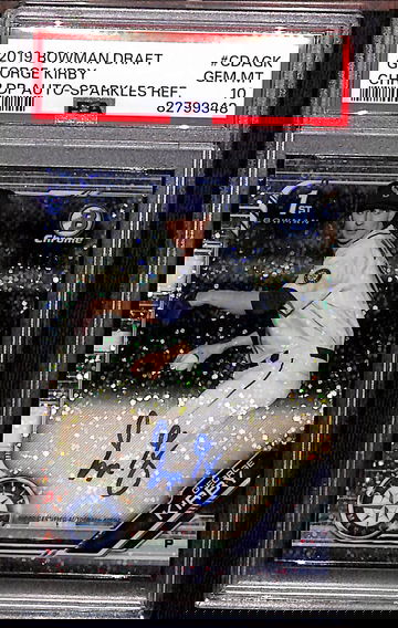 George Kirby 2019 Bowman Draft Chrome Auto Speckle Refractor PSA 10