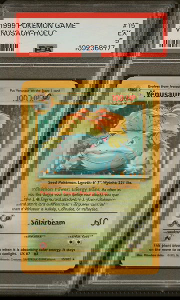 1999 Pokemon Base Set Holo Venusaur #15 PSA 5