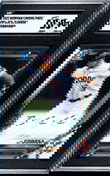 2021 Bowman Chrome Prospects JC Correa Auto SGC 9/10!