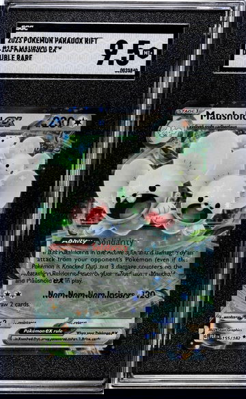 2023 Pokemon Paradox Rift Double Rare Maushold ex #155 SGC 9.5