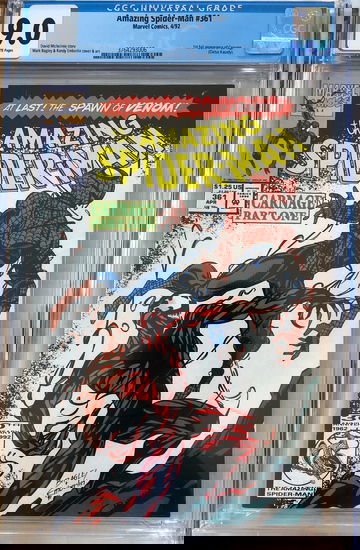 Amazing Spider-man 361.  CGC 9.0. 1st app of Carnage