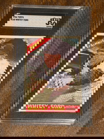 1966 Topps Whitey Ford HOF New York Yankees SGC 8