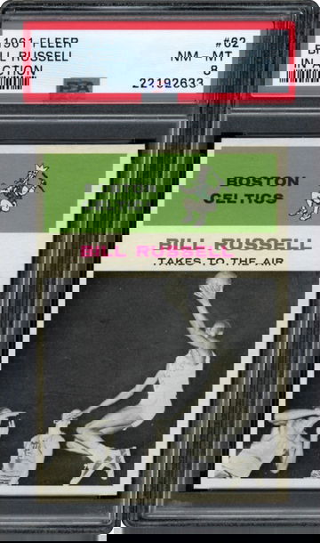 1961 FLEER BILL RUSSELL IN ACTION #62 PSA 8 (pop 148)