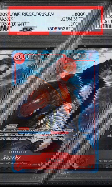 2025 One Piece Op12-Legacy of the Master Alternate Art Shanks #008 PSA 10