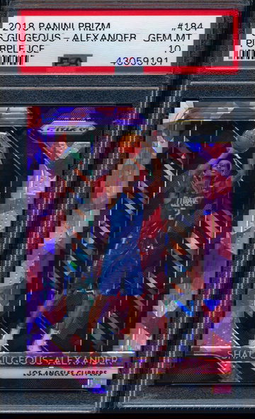 Shai Gilgeous Alexander 2018 Prizm Purple Ice RC /149