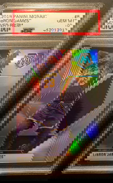 LeBron James 2019 Mosaic Silver Prizm PSA 10