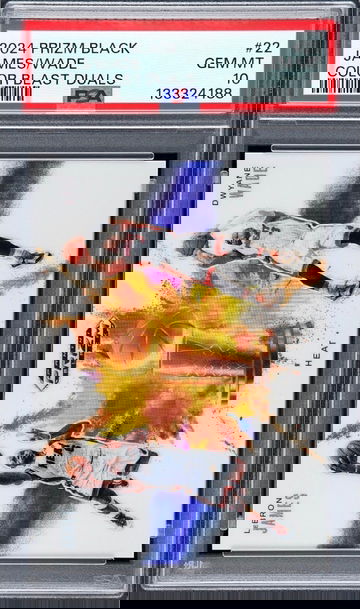 2024 PRIZM BLACK JAMES/WADE COLOR BLAST DUALS #22 PSA 10