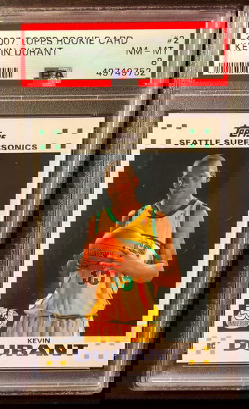 2007 Topps #2 Rookie RC Kevin Durant PSA 8 GEM MINT SUPERSONICS