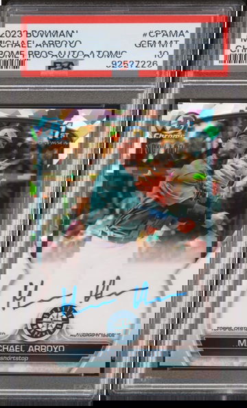 2023 Bowman Michael Arroyo Atomic Auto /100 PSA 10