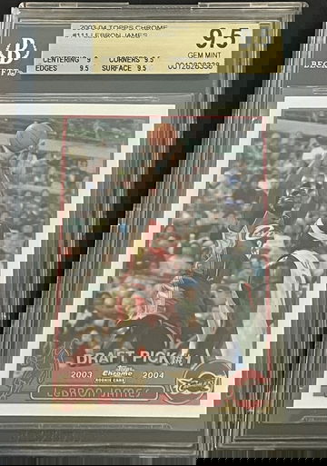 2003-04 Topps Chrome LeBron James Rookie #111 BGS 9.5 Gem Mint