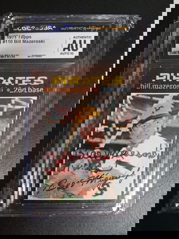 1971 Topps #110 Bill Mazeroski Auto CGC JSA 