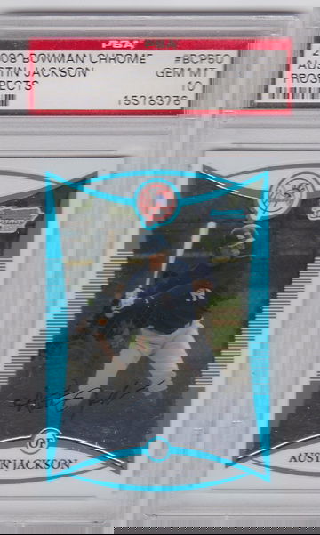 2008 Bowman Chrome Prospects Austin Jackson #BCP50 PSA Gem mint 10