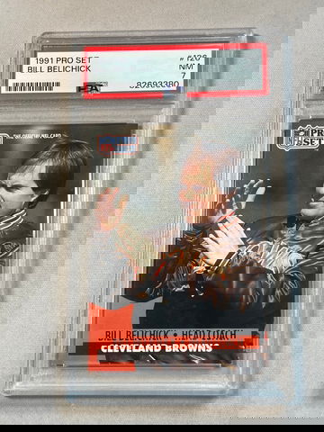 1991 Pro Set Bill Belichick RC PSA 7