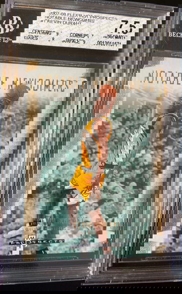 2007 Kevin Durant ROOKIE Notable Newcomers BGS 7.5