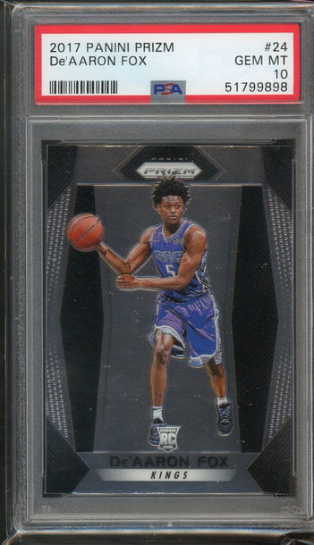 2017 Prizm De'Aaron Fox PSA 10 
