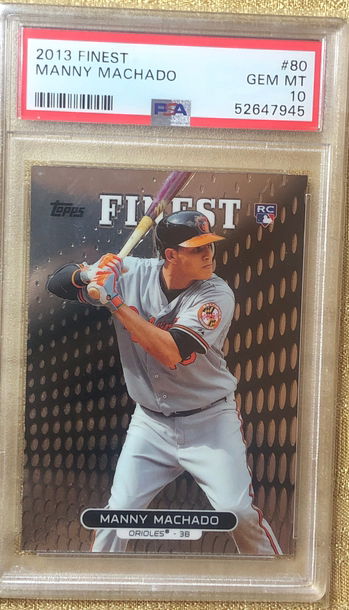 2013 Topps Finest Manny Machado Rookie Card PSA 10 Gem Mint
