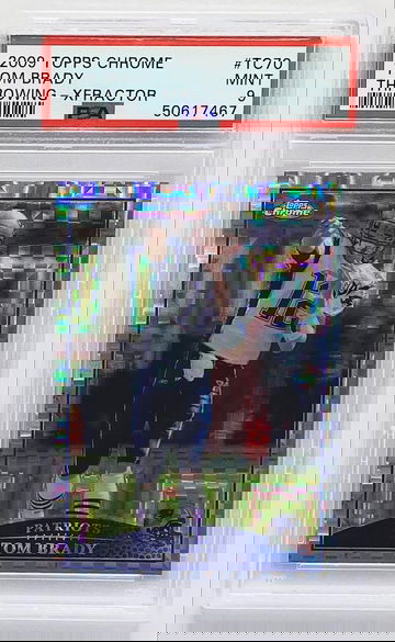 2009 Topps Chrome Tom Brady Throwing - Xfractor #TC-70 PSA 9 Mint