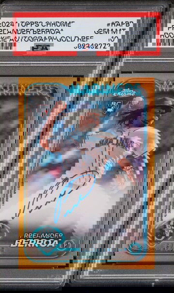 2024 Topps Chrome Rookie Auto Gold /50 Prelander Berroa PSA 10