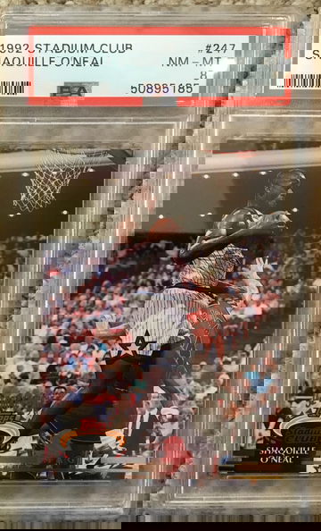 1992 Stadium Club Shaquille O’Neal RC PSA 8