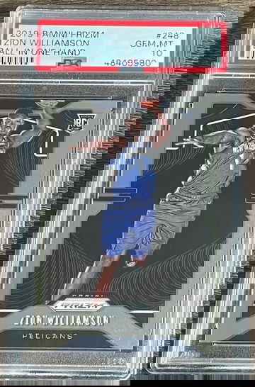 2019 Panini Prizm Zion Williamson Ball in One Hand Variation PSA 10 #248