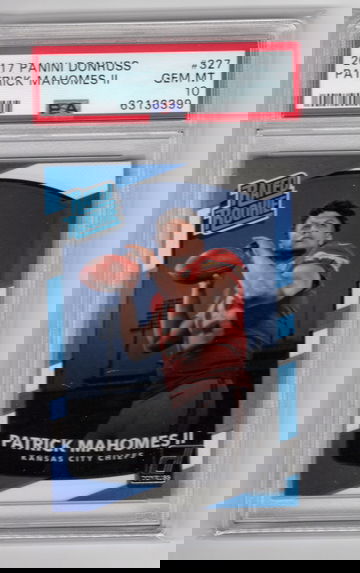 2017 Panini Donruss Patrick Mahomes #327 RC PSA 10
