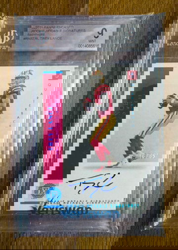 2021 Panini Encased Trey Lance Rookie Notable Signatures Sapphire Auto /35 BGS 9