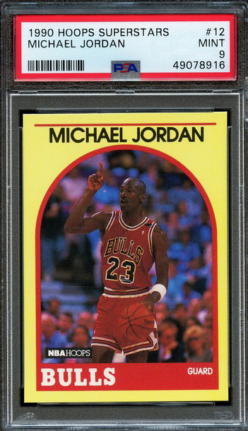 1990 Hoops Superstars #12 Michael Jordan PSA 9 Mint