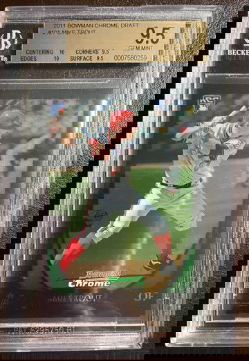 2011 Bowman Chrome Draft Mike Trout BGS 9.5