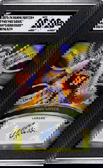 2023 Panini Spectra Gold Radiant Pau Gasol #RS-PAU Auto /10 SGC 10 Auto 10