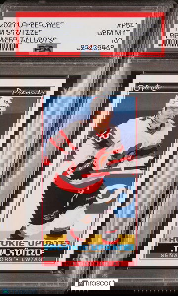 Tim Stutzle 2021 O-Pee-Chee Premier Tallboys Rookie Update #P54 - SSP - PSA 10