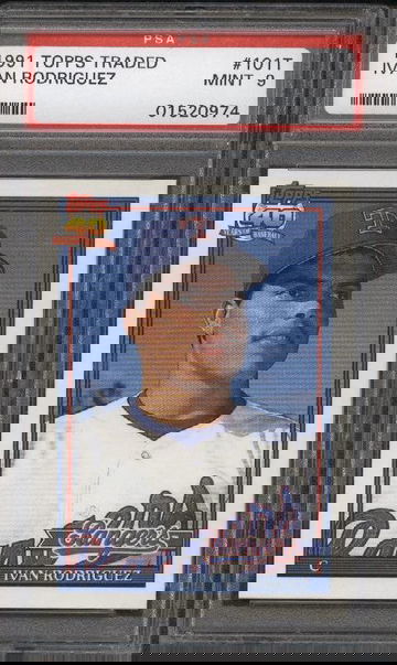 1991 Topps Traded #101T Ivan Rodriguez RC PSA 9 Mint