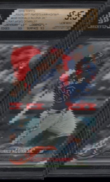 2018 Topps #698 Ronald Acuna Jr Bat Down Variation BGS 9.5 Gem Mint!