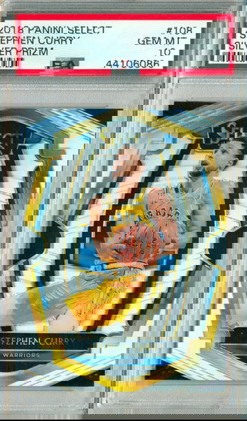 2018 Select Stephen Curry Premier Level Silver PSA 10