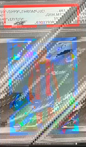 2020 Topps Chrome Sapphire UCL Pedri Rookie RC Barcelona PSA 10